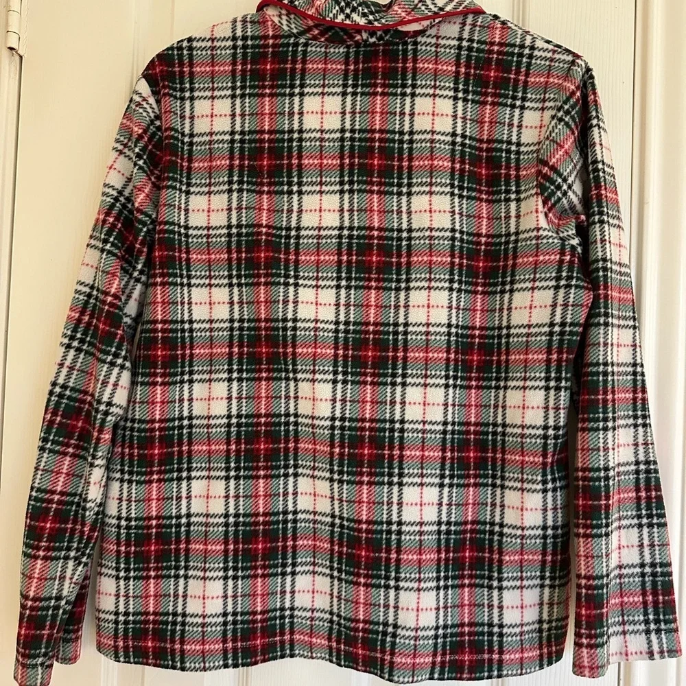 LAUREN Ralph LAUREN Red Green Navy Flannel Pajama Top Pocket Logo size Small - Picture 4 of 6